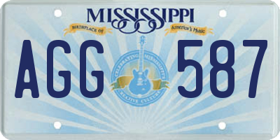 MS license plate AGG587
