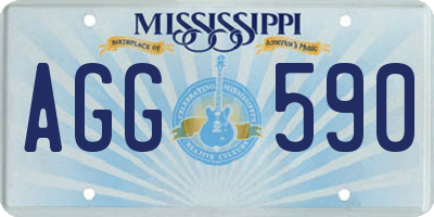 MS license plate AGG590