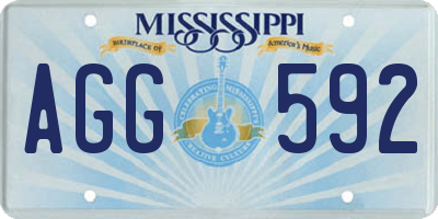 MS license plate AGG592
