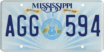 MS license plate AGG594