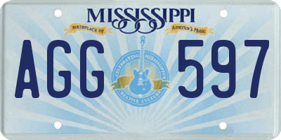 MS license plate AGG597