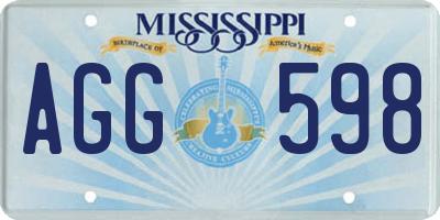 MS license plate AGG598
