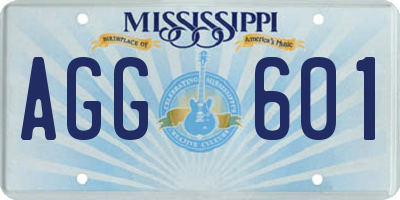 MS license plate AGG601