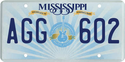 MS license plate AGG602
