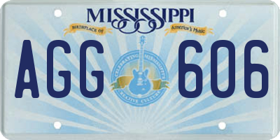 MS license plate AGG606