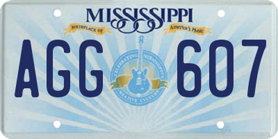MS license plate AGG607