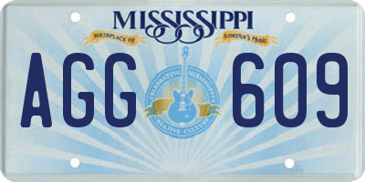 MS license plate AGG609