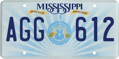 MS license plate AGG612