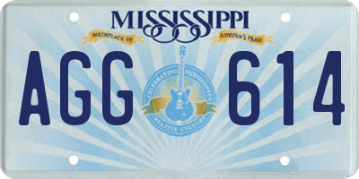 MS license plate AGG614