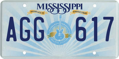 MS license plate AGG617