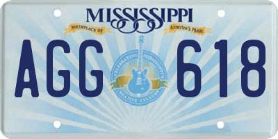 MS license plate AGG618