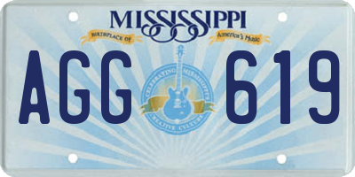 MS license plate AGG619