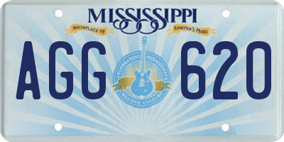 MS license plate AGG620