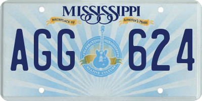 MS license plate AGG624