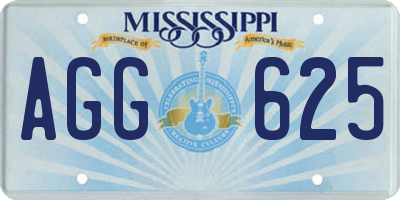 MS license plate AGG625