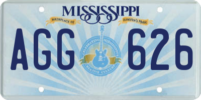 MS license plate AGG626