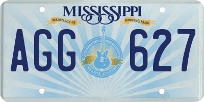 MS license plate AGG627
