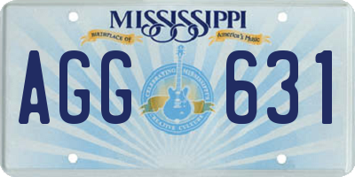 MS license plate AGG631