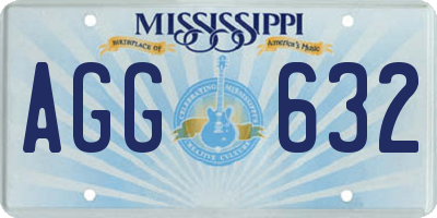 MS license plate AGG632