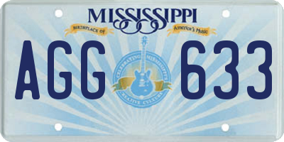 MS license plate AGG633
