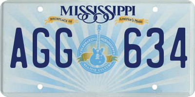 MS license plate AGG634