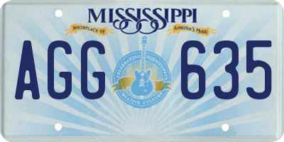MS license plate AGG635