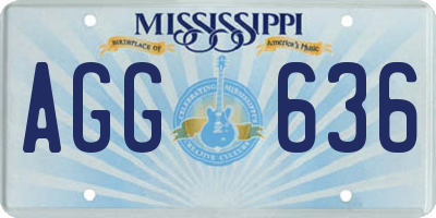 MS license plate AGG636