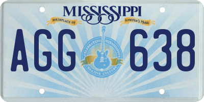 MS license plate AGG638