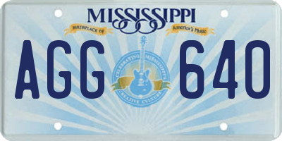 MS license plate AGG640