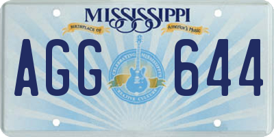 MS license plate AGG644