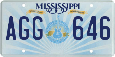MS license plate AGG646