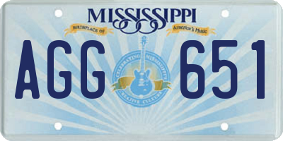 MS license plate AGG651