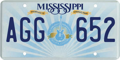 MS license plate AGG652