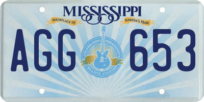 MS license plate AGG653