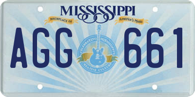 MS license plate AGG661