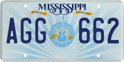 MS license plate AGG662