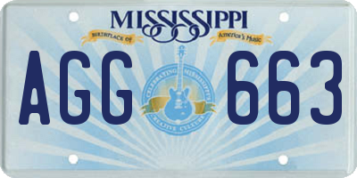 MS license plate AGG663