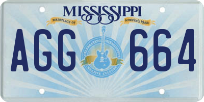 MS license plate AGG664