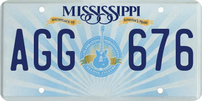 MS license plate AGG676