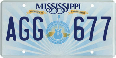MS license plate AGG677