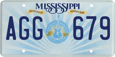 MS license plate AGG679