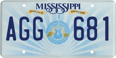 MS license plate AGG681