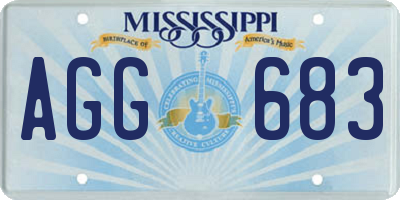 MS license plate AGG683