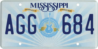 MS license plate AGG684