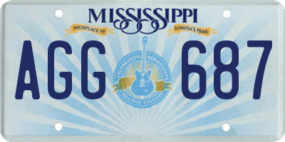 MS license plate AGG687