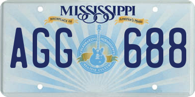 MS license plate AGG688