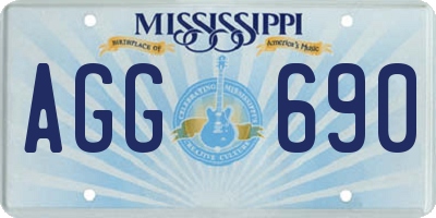 MS license plate AGG690