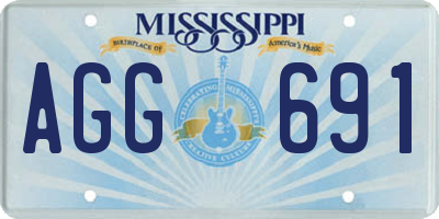 MS license plate AGG691