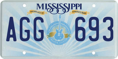MS license plate AGG693