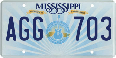MS license plate AGG703